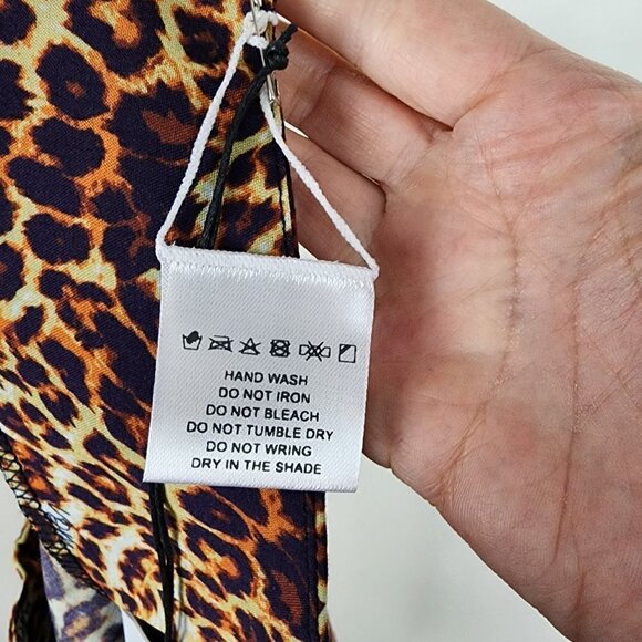 NWT VDM The Label Stassie Leopard Print Ruched Detail Skirt Small - Picture 11 of 11